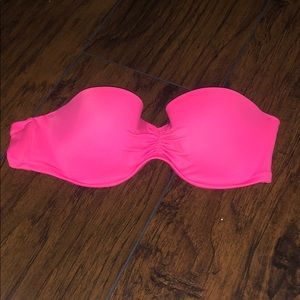 Bandeau Hot Pink Bikini Top